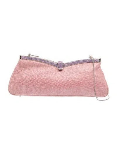 Pre-owned Judith Leiber Crystal Evening Bag In Pink