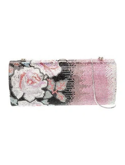 Pre-owned Judith Leiber Crystal Evening Bag In Pink
