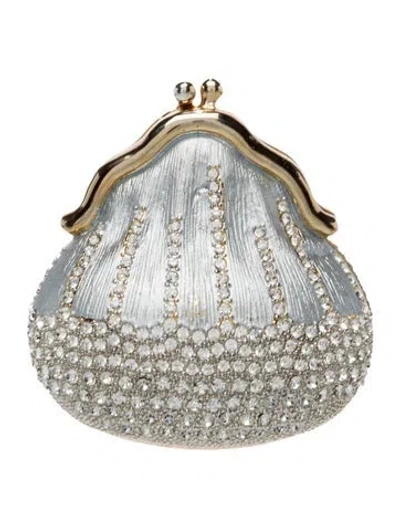 Pre-owned Judith Leiber Crystal Evening Bag In Silver