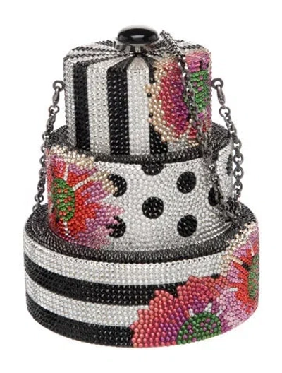 Pre-owned Judith Leiber Crystal G Couture Tiered Cake In Multicolor