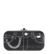 Judith Leiber Crystal Jeans Long Slide Clutch Bag In Black