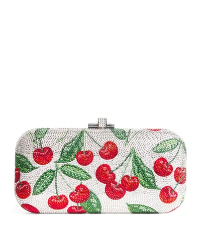 Judith Leiber Crystal Long Slide Cherries Clutch Bag