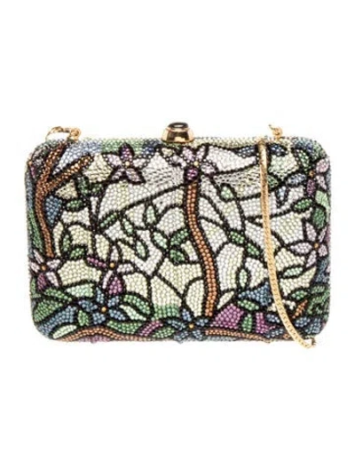 Pre-owned Judith Leiber Crystal Minaudière