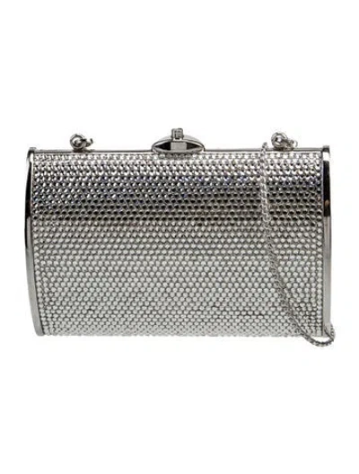 Pre-owned Judith Leiber Crystal Minaudière