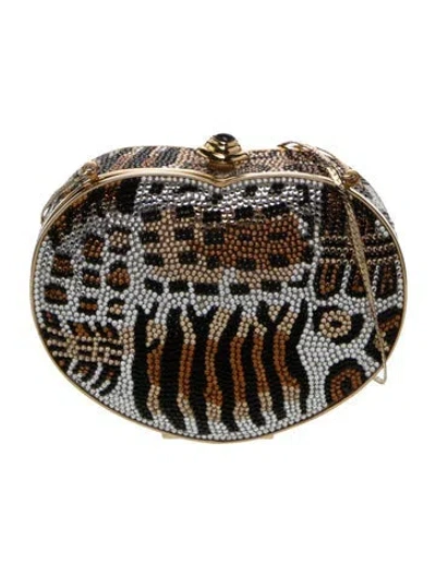 Pre-owned Judith Leiber Crystal Minaudière