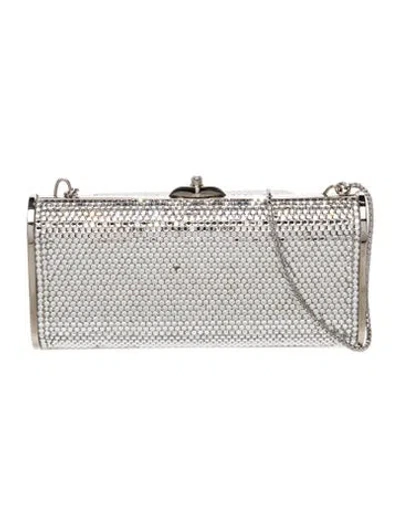 Pre-owned Judith Leiber Crystal Minaudière