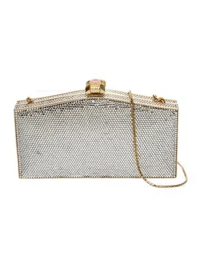 Pre-owned Judith Leiber Crystal Minaudière