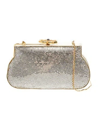 Pre-owned Judith Leiber Crystal Minaudière