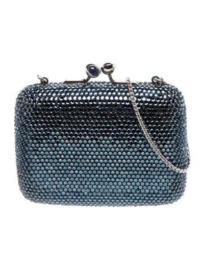 Pre-owned Judith Leiber Crystal Minaudière