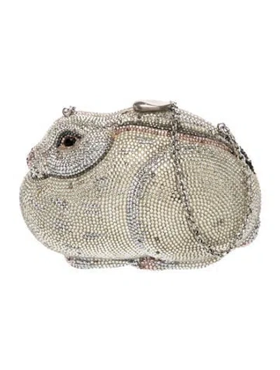 Pre-owned Judith Leiber Crystal Minaudière In Multi