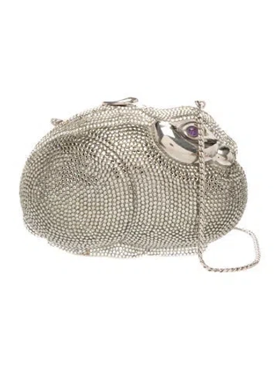 Pre-owned Judith Leiber Crystal Minaudière In Multi