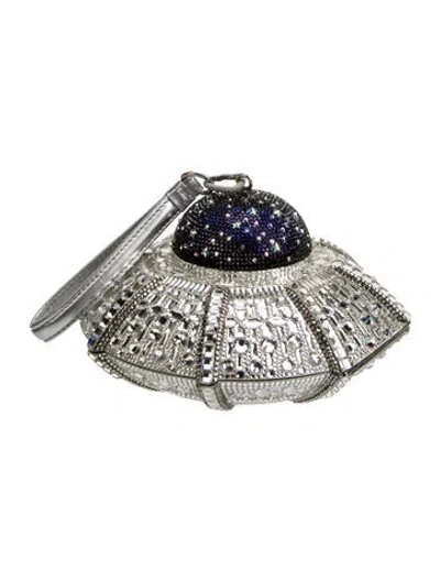 Pre-owned Judith Leiber Crystal Minaudière In Multi