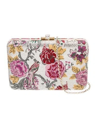 Pre-owned Judith Leiber Crystal Minaudière In Multi