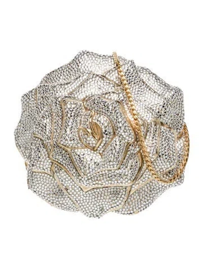 Pre-owned Judith Leiber Crystal Minaudière In Multi