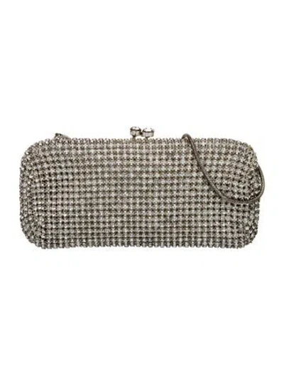Pre-owned Judith Leiber Crystal Minaudière In Multi