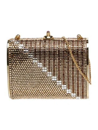 Pre-owned Judith Leiber Crystal Minaudière In Multi