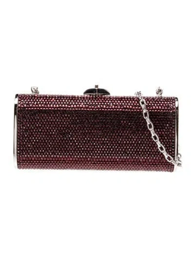 Pre-owned Judith Leiber Crystal Minaudière In Multi