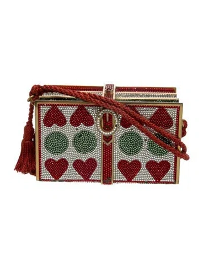Pre-owned Judith Leiber Crystal Minaudière In Multi