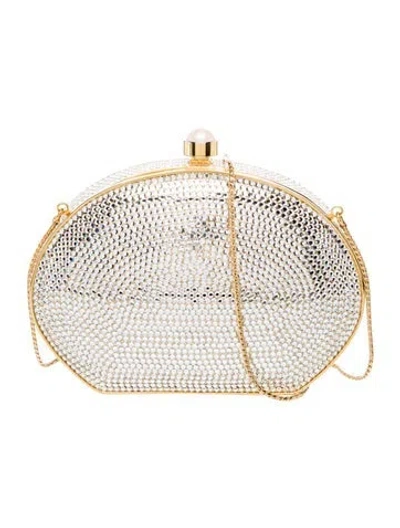 Pre-owned Judith Leiber Crystal Minaudière In Multi