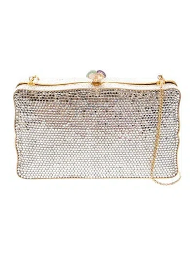 Pre-owned Judith Leiber Crystal Minaudière In Multi