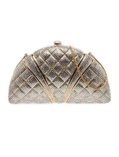 Pre-owned Judith Leiber Crystal Minaudière In Multi