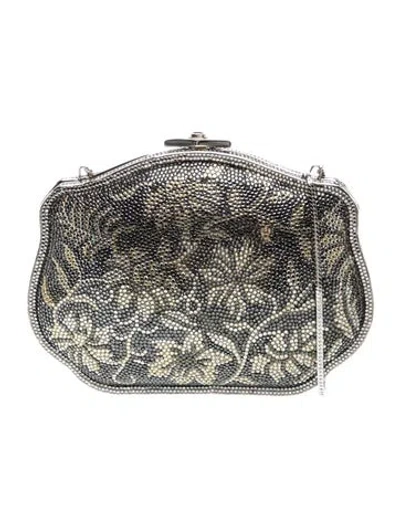 Pre-owned Judith Leiber Crystal Minaudière In Multicolor