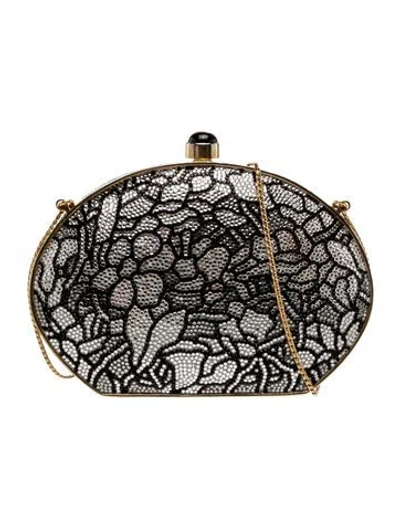 Pre-owned Judith Leiber Crystal Minaudière In Multicolor