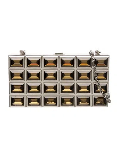 Pre-owned Judith Leiber Crystal Minaudière In Multicolor