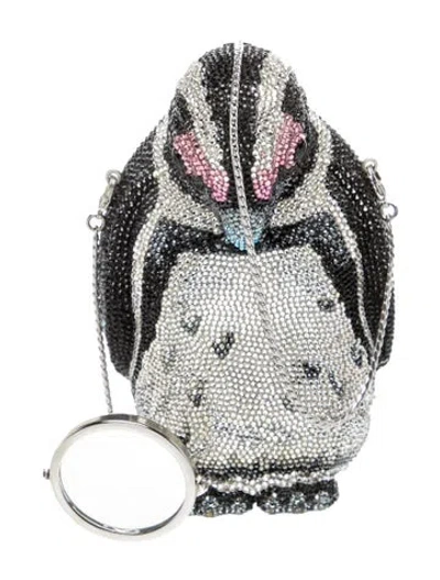 Pre-owned Judith Leiber Crystal Minaudière Vintage In Black
