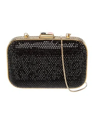 Pre-owned Judith Leiber Crystal Minaudière Vintage In Blue