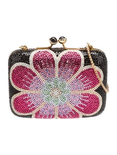 Pre-owned Judith Leiber Crystal Minaudière Vintage In Pink