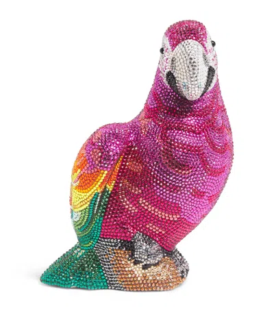 Judith Leiber Crystal Parrot Bali Clutch Bag