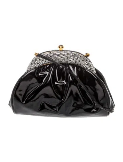 Pre-owned Judith Leiber Crystal Shoulder Bag In Black
