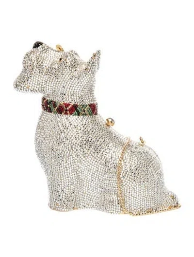 Pre-owned Judith Leiber Crystal Shoulder Bag In Gold/silver