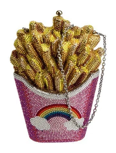 Pre-owned Judith Leiber Crystal Shoulder Bag In Pink