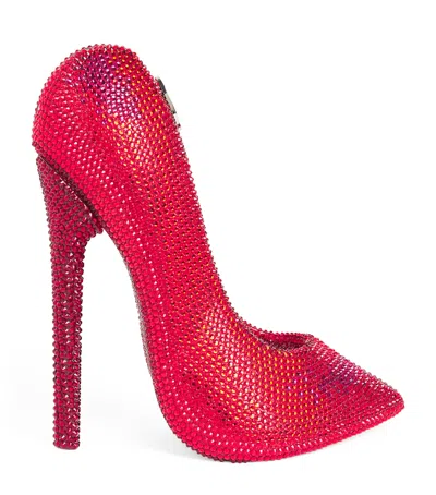 Judith Leiber Couture Stiletto Crystal Embellished Clutch In Red