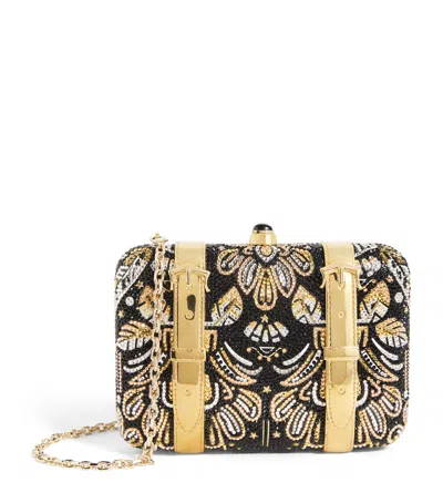 JUDITH LEIBER CRYSTAL VALISE VOYAGE CLUTCH BAG