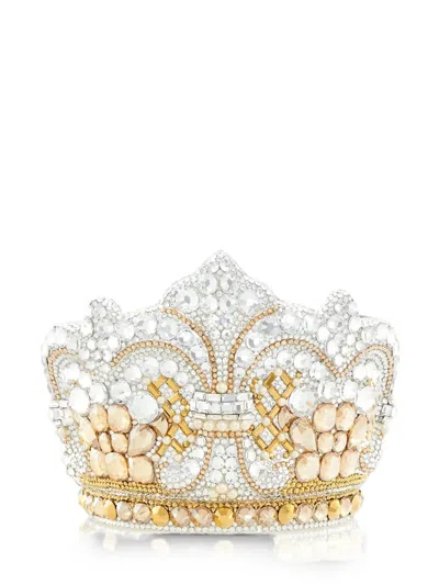 Judith Leiber Crystal-embellished Clutch Bag In White