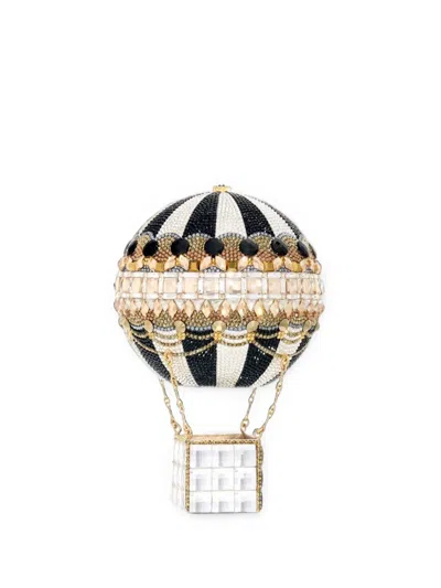 Judith Leiber Crystal-embellished Hot-air-balloon Tote Bag In Black
