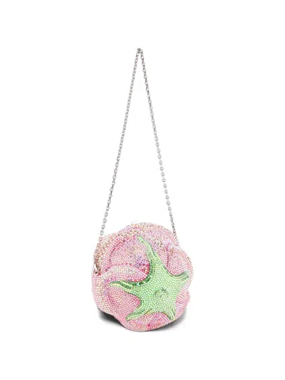 Judith Leiber Crystal-embellished Rose Clutch Bag In Pink