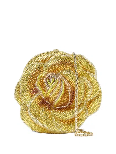 Judith Leiber Crystal-embellished Rose Tote Bag In Yellow