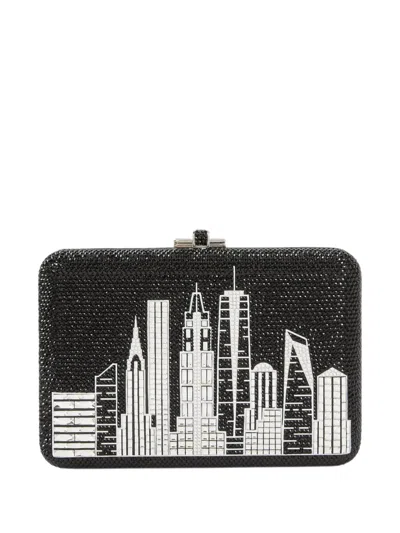 Judith Leiber Crystal-embellished Skyline Clutch Bag In Black