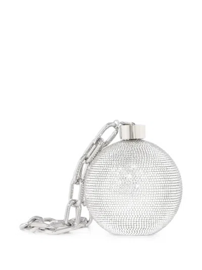 Judith Leiber Crystal-embellished Spherical Mini Bag In Metallic