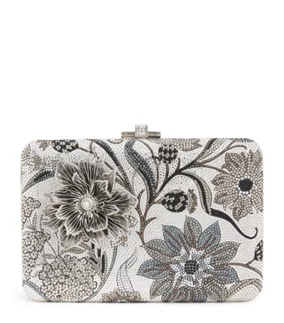 Judith Leiber Dancing Floral Slim Slide Clutch Bag In Multi