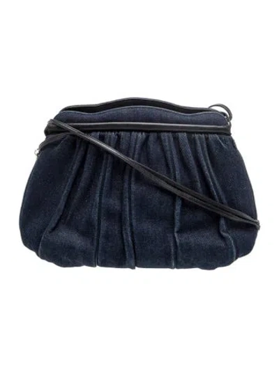 Pre-owned Judith Leiber Denim Shoulder Bag In Blue