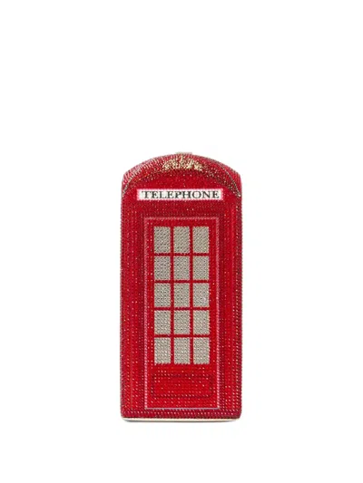 Judith Leiber Dome London Call Crystal-embellished Clutch Bag In Red
