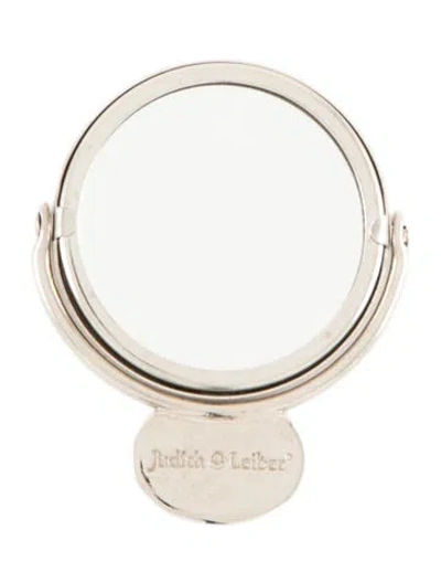 Pre-owned Judith Leiber Dual-sided Compact Mirror In Silver