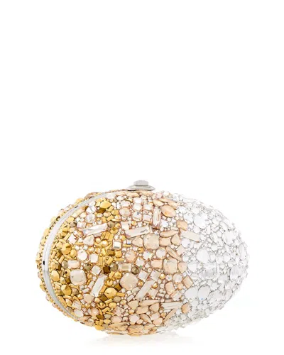 Judith Leiber Egg Effervescent Clutch In Brown