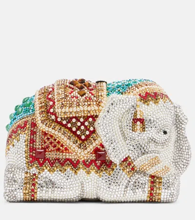 Judith Leiber Elephant Small Embellished Clutch In Multi