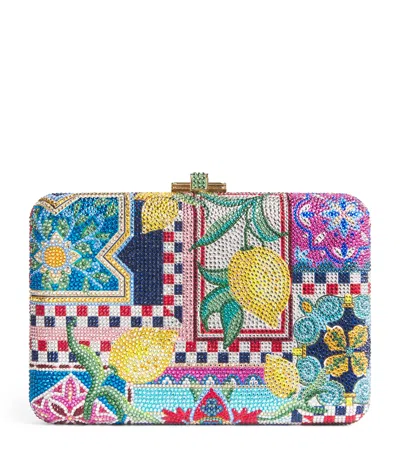 Judith Leiber Embellished Slim Slide Clutch Bag In Multi